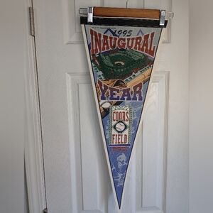 Vintage 1995 Coors Field Inaugural YearColorado Rockies Pennant